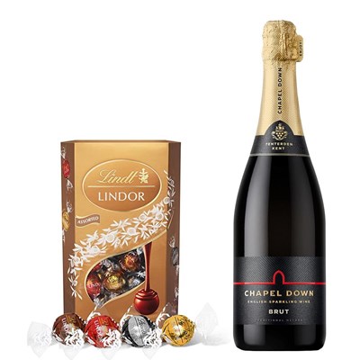 Chapel Down Brut NV With Lindt Lindor Assorted Truffles 200g